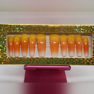 Candy Corn Press On Nails
